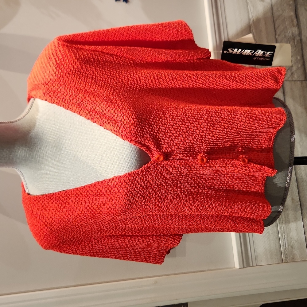 NWT Sharade of California Women's sz 18W Button Down Top w/shoulder pads